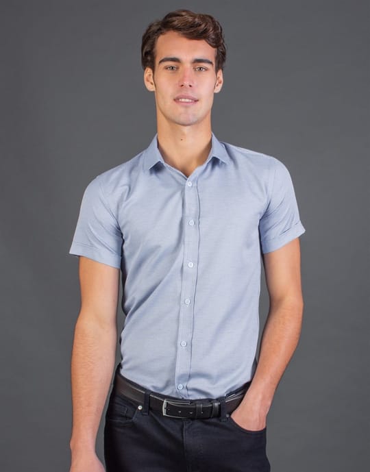 MODERN FIT SHORT SLV TEXTURE 90/1   GÖMLEK SLIM FIT SUMMER SEASON
