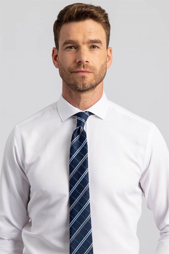 Modern Slim Fit Dar Kesim Armürlü Erkek Gömlek