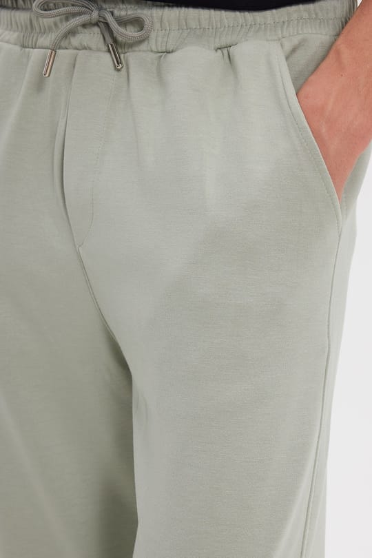 Erkek Regular Fit Beli Lastikli Bağcıklı Jogger Gri Pantolon Rahat Kesim Yan Cepli