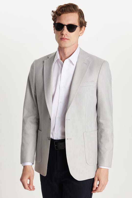 Erkek Slim Fit Chino Esnek Yandan Cepli Önü Fermuarlı Pamuklu Dokulu Siyah Pantolon