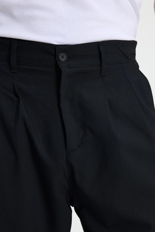 Erkek Regular Fit Çift Pileli Beli Lastikli Rahat Kesim Bol Paça Baggy Lacivert Pantolon