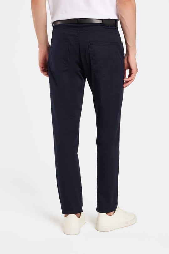 Erkek Regular Fit Rahat Kesim Mevsimlik Kanvas Lacivert Pantolon