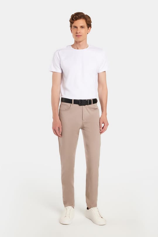 Erkek Regular Fit Rahat Kesim Mevsimlik Kanvas Taş Pantolon