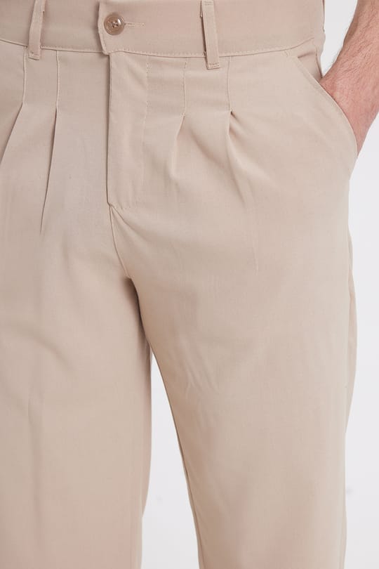 Erkek Regular Fit Klasik Kesim Normal Bel Geniş Paça Taş Pantolon