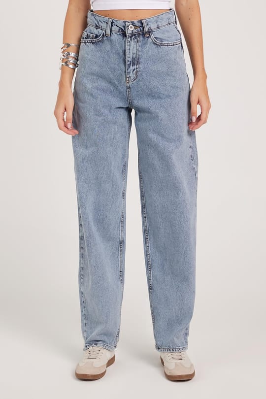 KADIN YAN CEPLİ BAGGY DENIM  20493 ZR PANTOLON