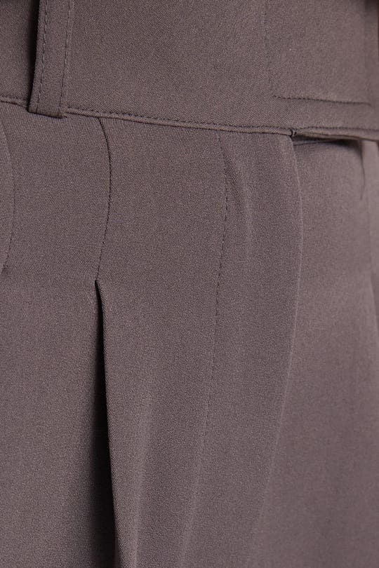 Kadın Regular Fit Klasik Kesim Cırt Kapamalı Palazzo Antrasit Pantolon