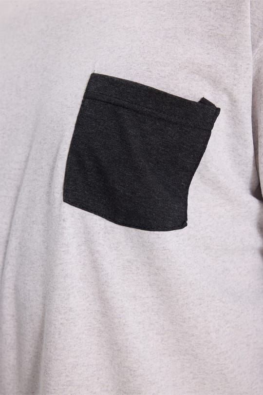 Erkek Standart Fit Rahat Kesim Uzun Kollu Pamuklu Gri Siyah Pijama Takımı