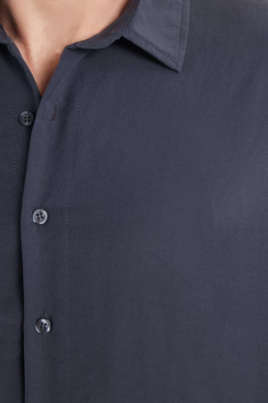 Oversize Mevsimlik Keten Dokulu Bol Kalıp Uzun Kollu Rahat Kullanım Erkek Füme Gömlek