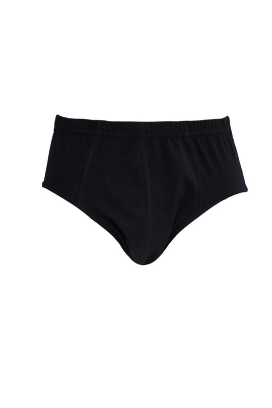 Erkek 6lı Paket Pamuklu Likralı Slip Siyah Penye Külot