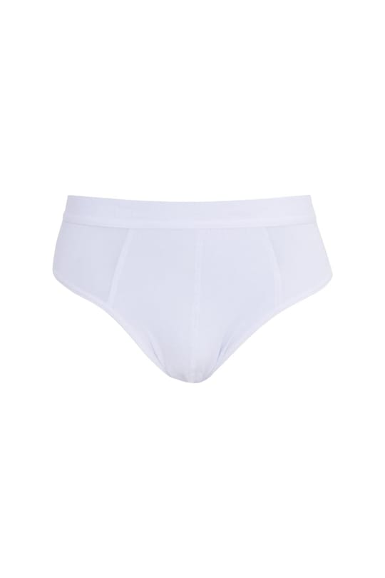 Erkek 2li Paket Likralı Bambu Beyaz Slip Külot