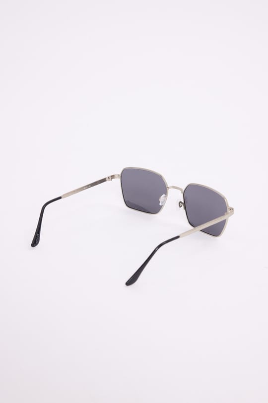 Unisex İnce Metal Çerçeve Füme Camlı UV 400 Korumalı Güneş Gözlüğü