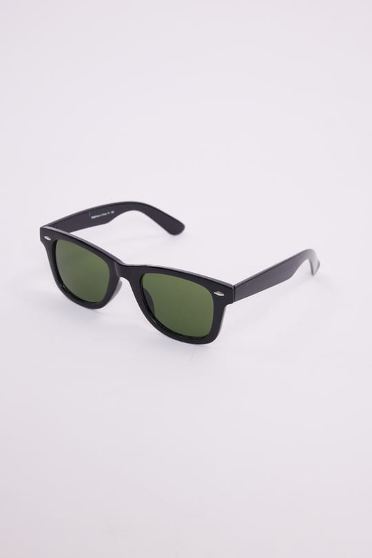 Unisex Siyah Çerçeve Yeşil Cam Uv 400 Korumalı Güneş Gözlüğü
