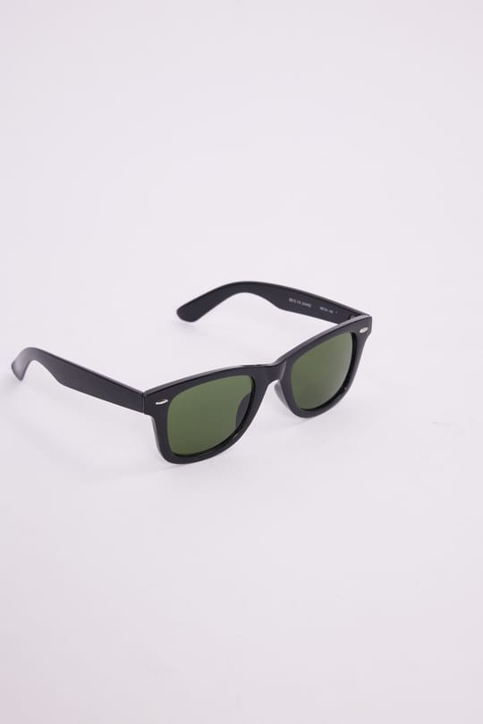 Unisex Siyah Çerçeve Yeşil Cam Uv 400 Korumalı Güneş Gözlüğü