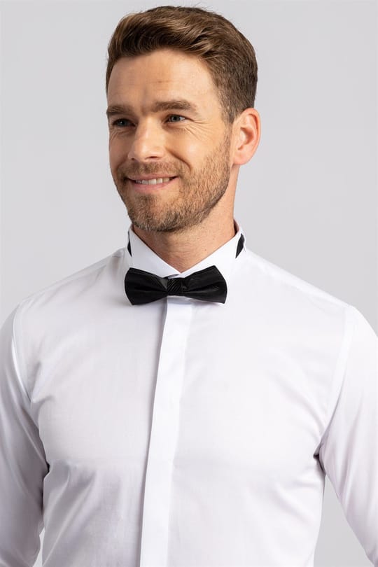 Slim Fit Dar Kesim Ata Yaka Erkek Gömlek