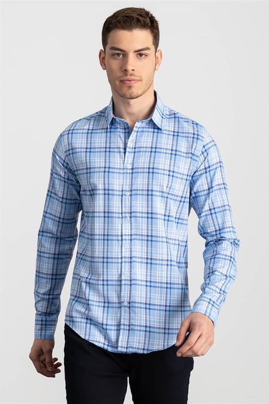 SLIM FIT LONG SLV CHECK BAYKO  GÖMLEK SLIM FIT CHECKED