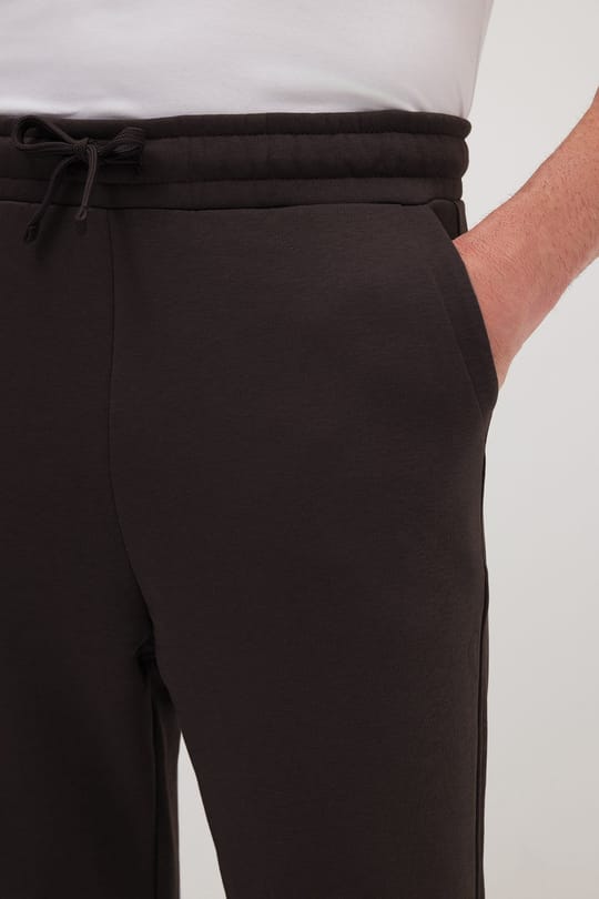 Unisex Relax Fit Rahat Kesim Şardonlu 3 Cepli Lastikli Jogger Paça Kahverengi Eşofman Altı