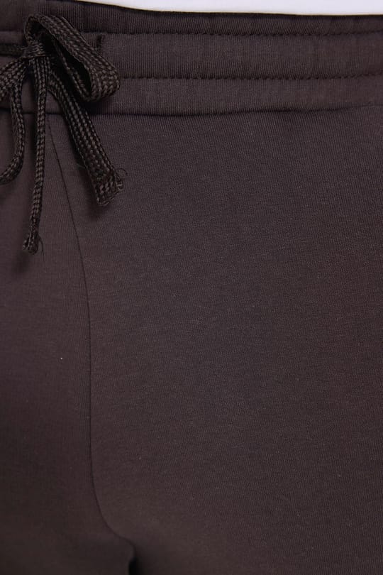 Unisex Relax Fit Rahat Kesim Şardonlu 3 Cepli Lastikli Jogger Paça Kahverengi Eşofman Altı