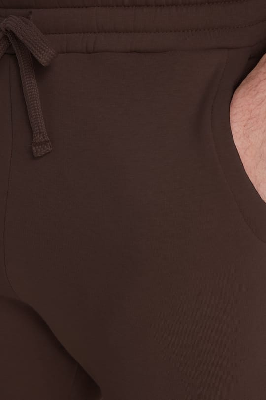 Unisex Relax Fit Rahat Kesim Şardonlu 3 Cepli Lastikli Jogger Paça Kahverengi Eşofman Altı
