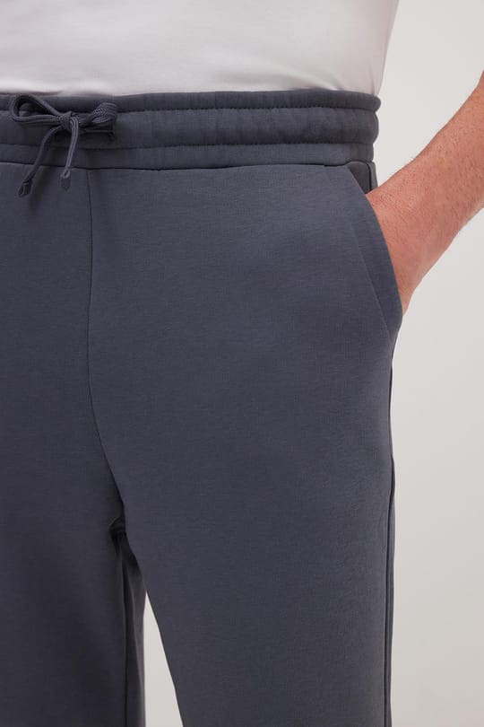 Unisex Relax Fit Rahat Kesim Şardonlu 3 Cepli Lastikli Jogger Paça Gri Eşofman Altı