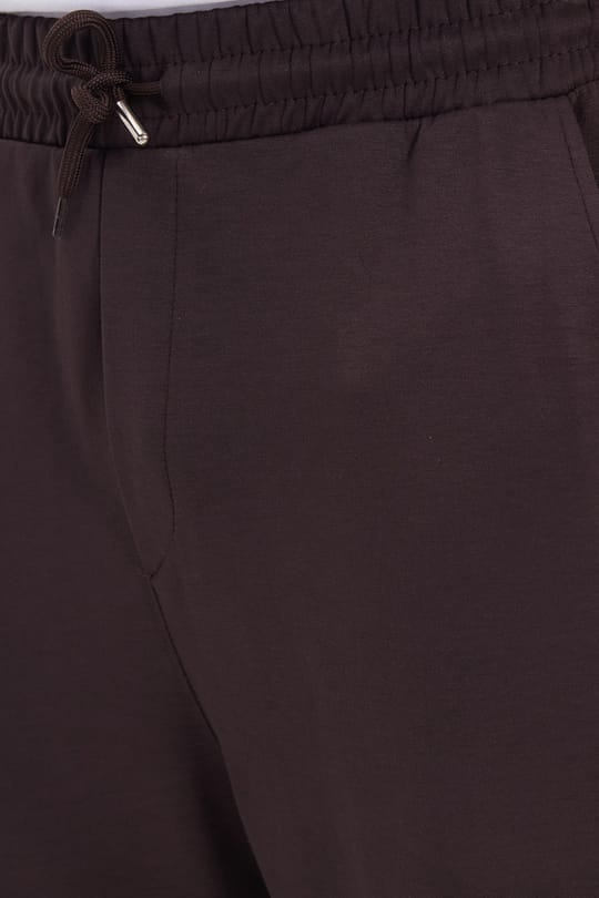 Erkek Kahverengi Baggy Fit Rahat Kesim Modal Kumaş Soft Doku Beli Bağcıklı Yan Cepli Eşofman Altı