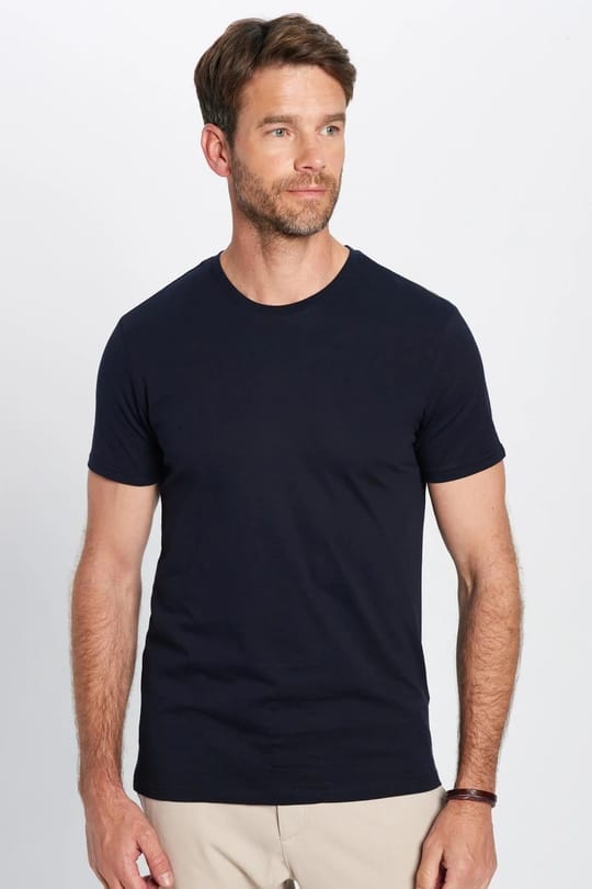 Unisex 5li Paket Lacivert-Taş-Haki-Bordo-A.Mavi Slim Fit Dar Kesim %100 Pamuk Bisiklet Yaka Tişört