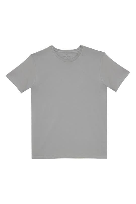 Unisex 5li Paket Beyaz-Gri-Füme-Mavi-Taş Slim Fit Dar Kesim %100 Pamuk Bisiklet Yaka Tişört