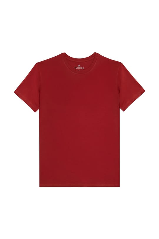 Unisex 5li Paket Beyaz-Kırmızı-Gri-Yeşil-Siyah Slim Fit Dar Kesim %100 Pamuk Bisiklet Yaka Tişört