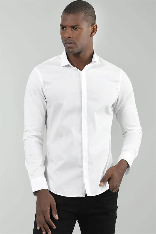 SUPER SLIM FIT LONG SLV CLORE  GÖMLEK EXCLUSIVE - PLAIN