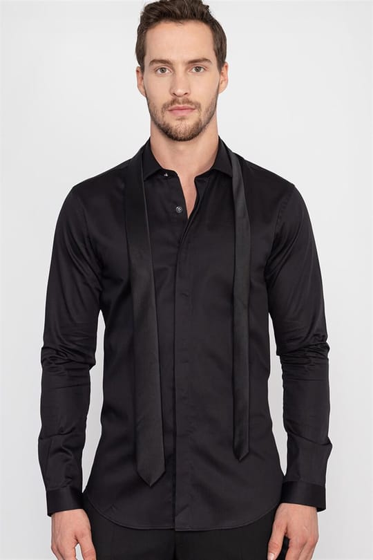 SUPER SLIM FIT LONG SLV LY COTTON NELIA GÖMLEK EXCLUSIVE - PLAIN