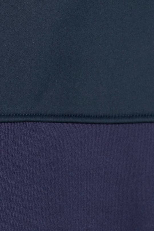 Unisex Oversize Geniş Kesim %100 Pamuk Yumuşak Dokulu İçi Polarlı Önü Parçalı Lacivert Bisiklet Yaka Sweatshirt