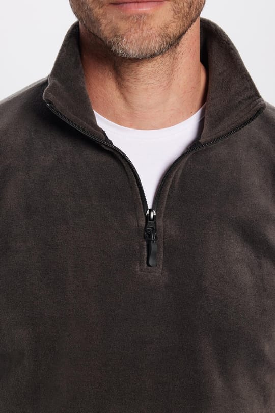 Unisex Standart Fit Anti-pilling Tüylenme Yapmayan Soğuk Geçirmez Füme Dik Bato Yaka Polar Sweatshirt