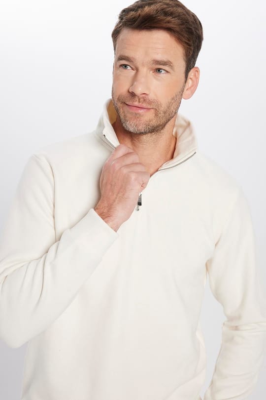 SWEATSHIRT HALF ZIPPER PLAIN SELENECA