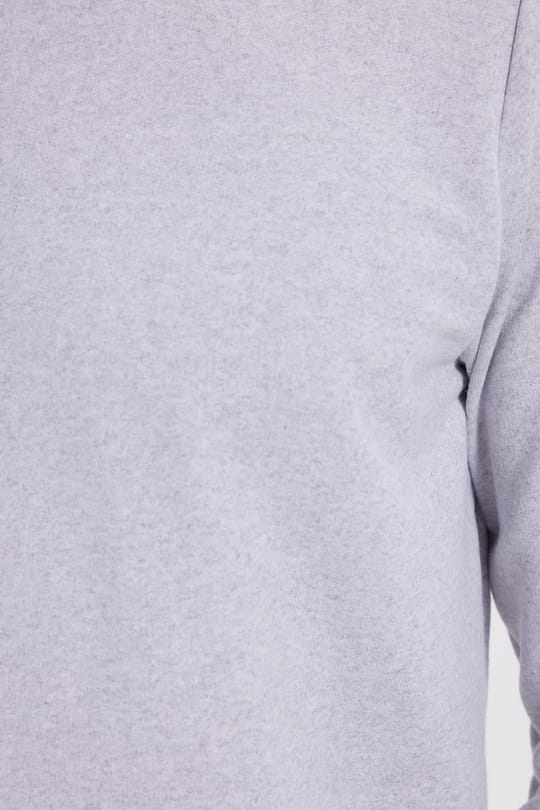 Erkek Relax Fit Rahat Kesim %100 Pamuk 2 İplik Bisiklet Yaka Gri Sweatshirt 