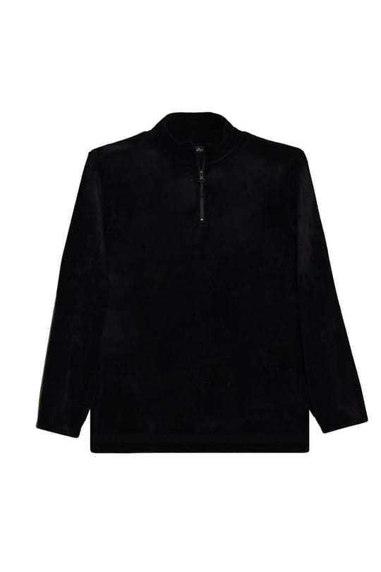 Unisex 3lü Paket Siyah-Gri-Haki Standart Fit Tüylenme Yapmayan Soğuk Geçirmez Polar Sweatshirt