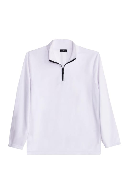 Unisex 3lü Paket Haki-Ekru-İndigo Standart Fit Tüylenme Yapmayan Soğuk Geçirmez Polar Sweatshirt