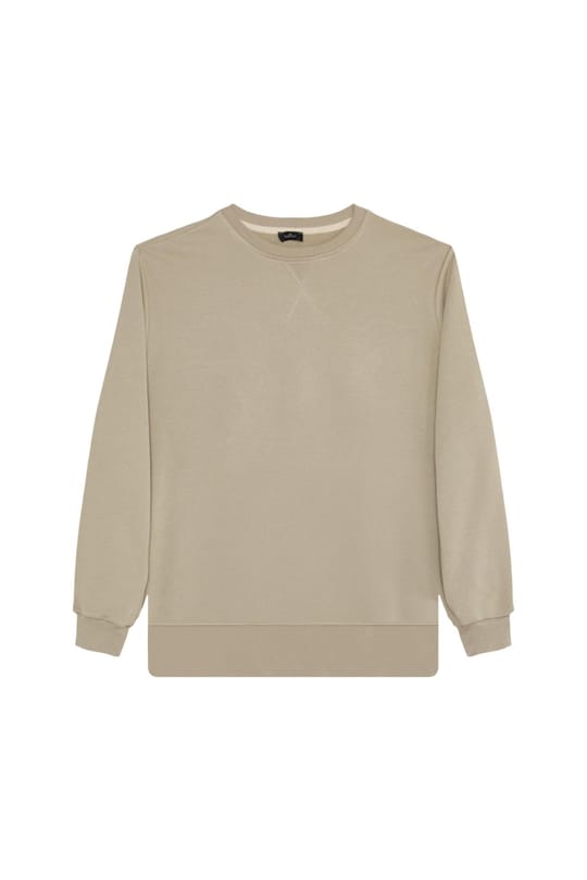 Unisex 3lü Paket Sax Mavi-Taş-Okyanus Mavi Relax Fit %100 Pamuk 3 İplik Bisiklet Yaka Sweatshirt