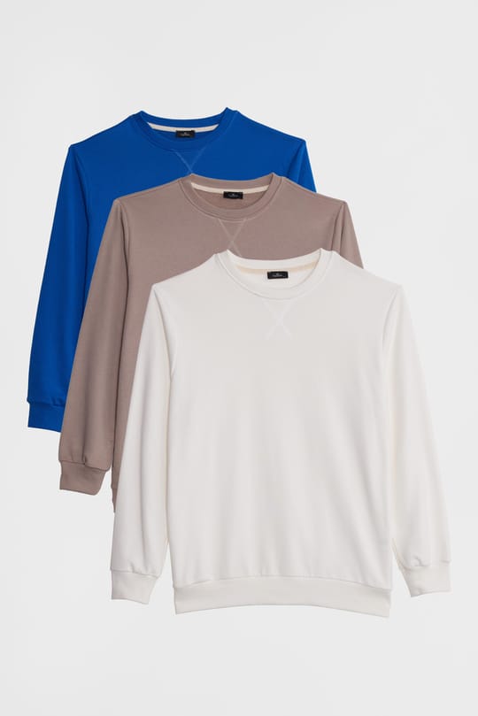 THREE PIECES SWEATSHIRT COTTON PLAIN