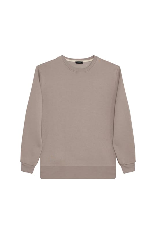 Unisex 3lü Paket Siyah-Gri-Lacivert Relax Fit Pamuklu 3 İplik İçi Polarlı Bisiklet Yaka Sweatshirt