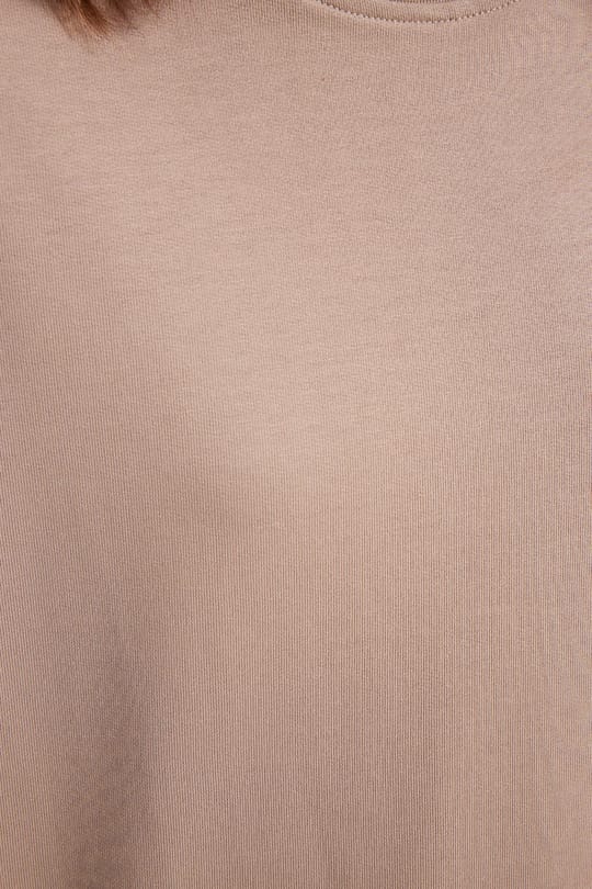 Kadın Oversize Geniş Kesim %100 Pamuk 2 İplik Bisiklet Yaka Taş Sweatshirt 
