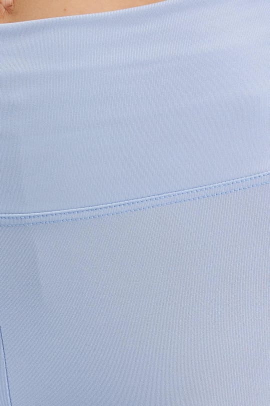 Kadın Slim Fit Dar Kesim Scuba Kumaş Beli Lastikli Mavi Tayt