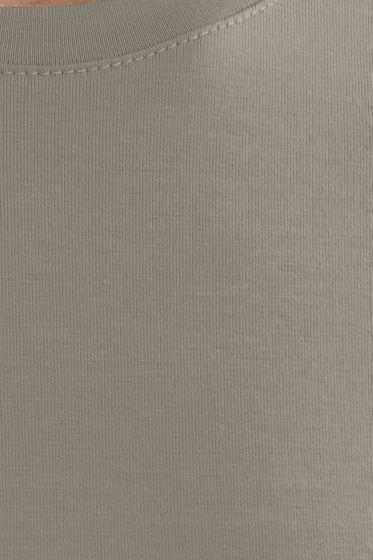 Erkek Slim Fit Dar Kesim Pamuklu Yumuşak Doku Esnek Kumaş Basic Gri Bisiklet Yaka Tişört