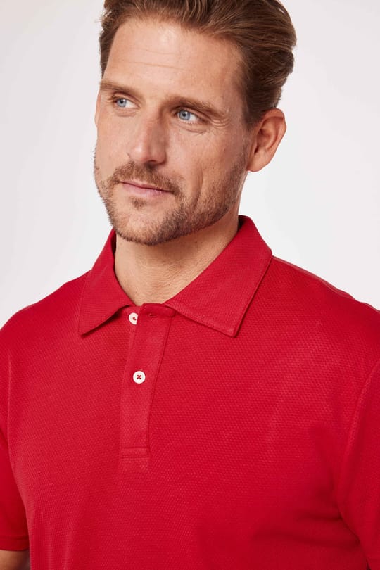 Erkek Slim Fit Dar Kesim %100 Pamuk Desenli Bordo Polo Yaka Tişört