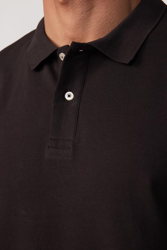 Erkek Slim Fit Dar Kesim %100 Pamuk Düz Pike Kahverengi Polo Yaka Tişört