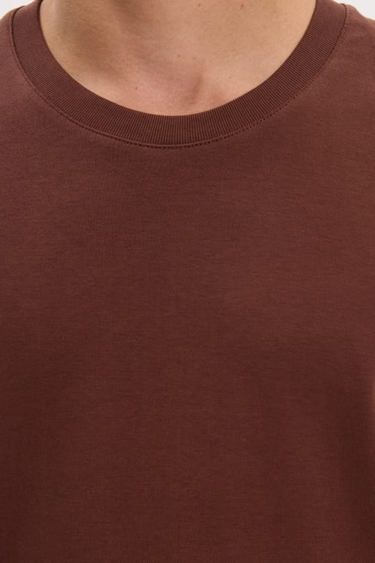 Unisex Relax Fit Rahat Kesim %100 Pamuk Yumuşak Dokulu Hafif Kalın Basic Bisiklet Yaka Taş Tişört