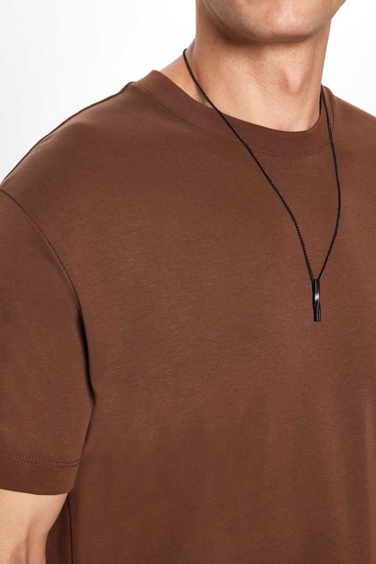 Unisex Relax Fit Rahat Kesim %100 Pamuk Yumuşak Dokulu Hafif Kalın Basic Bisiklet Yaka Taş Tişört