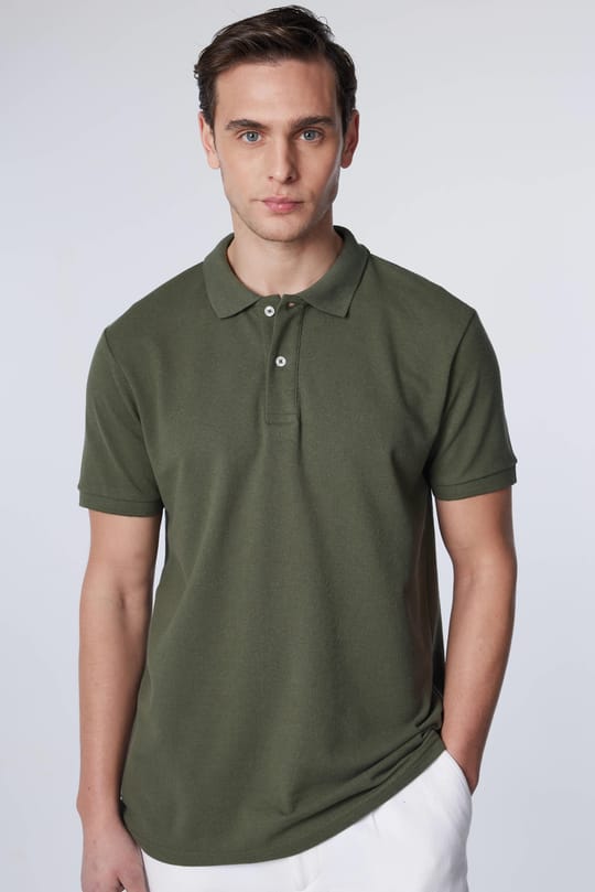 Erkek 5li Paket Siyah-Gri-Beyaz-Haki-Bordo Slim Fit Dar Kesim Pamuklu Düz Pike Polo Yaka Tişört