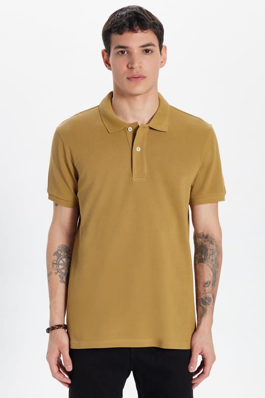 SLIM FIT PLAIN PIQUE T-SHIRT 24/25  TİŞÖRT