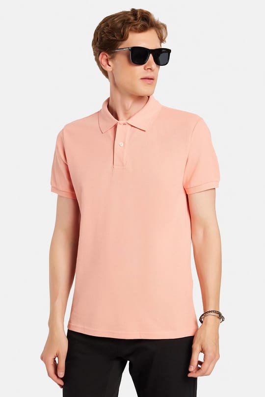 Erkek Slim Fit Dar Kesim %100 Pamuk Yavruağzı Polo Yaka Tişört