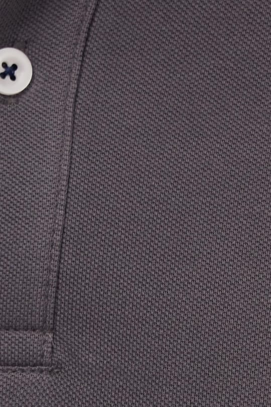 Erkek Slim Fit Dar Kesim %100 Pamuk Yumuşak Dokulu Serin Tutan Kumaş Düz Pike Füme Polo Yaka Tişört