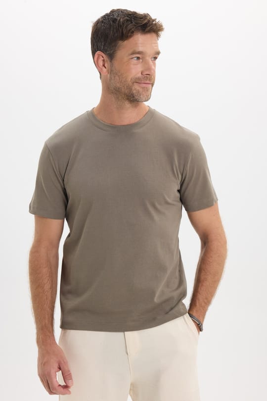 Unisex Regular Fit Rahat Kesim %100 Pamuk Bisiklet Yaka Taş Tişört